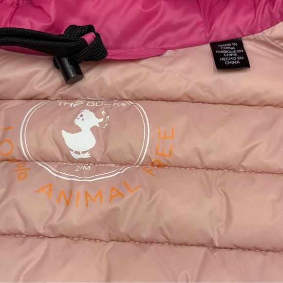 NWT SAVE THE DUCK Dia Giga 18 Fuchsia Lightweight Puffer Vest with Hood 2/M - Picture 7 of 16